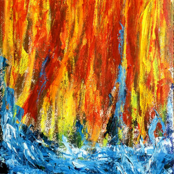 Peinture intitulée "FALAISES" par Jeannette Allary, Œuvre d'art originale, Huile