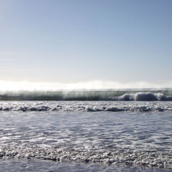 Photography titled "SEASCAPE VIII: "Wav…" by Curtis H. Jones, Original Artwork, Digital Photography Mounted on Wood Stretche…