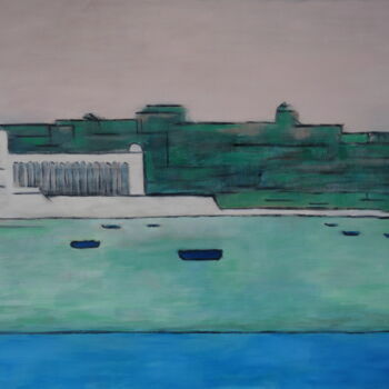 Peinture intitulée "Estanque grande del…" par Bruno Leblais, Œuvre d'art originale, Huile
