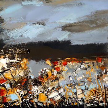 Peinture intitulée "Sentiers sauvages" par Muriel Cayet, Œuvre d'art originale, Acrylique