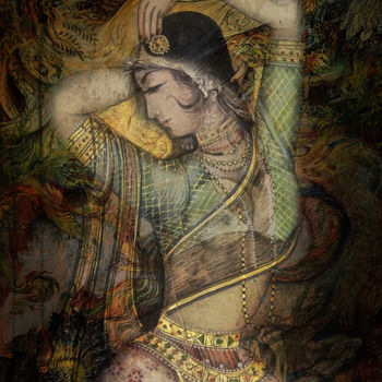 Digital Arts titled "Mughal girl" by Dodi Ballada, Original Artwork, Digital Painting