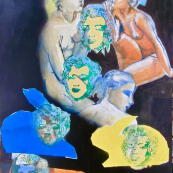 Peinture intitulée "LES DEUX LAPINS DE…" par Pierre Grau, Œuvre d'art originale, Acrylique