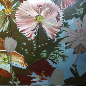 Peinture intitulée "Laque rouge" par Muriel Besson-Braem, Œuvre d'art originale, Huile