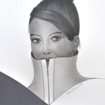 Drawing titled "Fashion" by Edith Hersant, Original Artwork