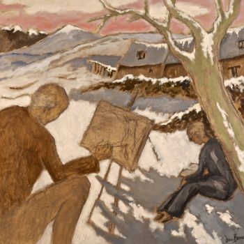 Peinture intitulée "Le peintre dans la…" par Dominique Bertrand, Œuvre d'art originale, Huile