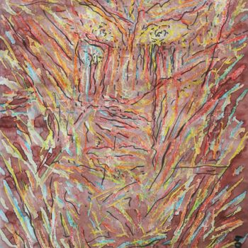 Zeichnungen mit dem Titel "Shaman" von Pertti Matikainen, Original-Kunstwerk, Marker