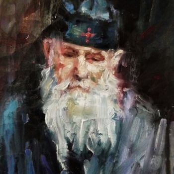 Painting titled "Efraim Arizonas" by Nagia Chrisanthacopoulou, Original Artwork, Oil