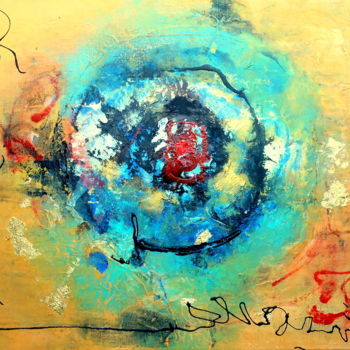 Peinture intitulée "au coeur-de-mon-coe…" par Mysane, Œuvre d'art originale, Autre
