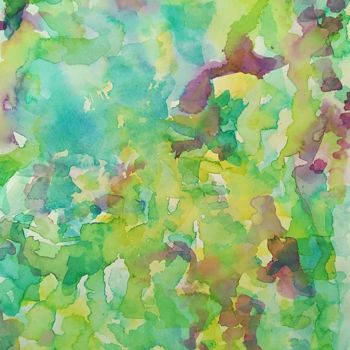 Pittura intitolato "Landscape II.jpg" da Ingela Wallgren Lindgren, Opera d'arte originale, Acquarello