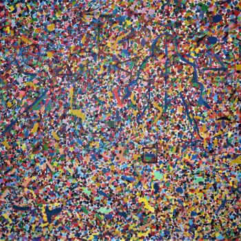 Painting titled "DAY AT THE ZOO" by David Cade, Original Artwork, Oil