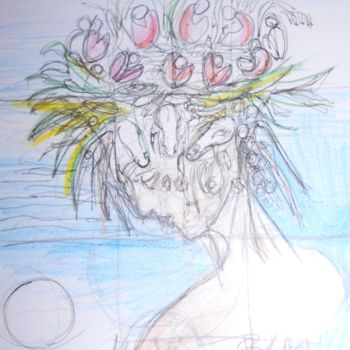 Drawing titled "Héphestion ©" by Bega, Original Artwork, Pencil