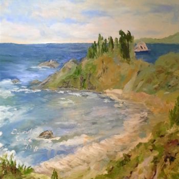 Ζωγραφική με τίτλο "WEST COAST WAVES" από David Cade, Αυθεντικά έργα τέχνης, Λάδι