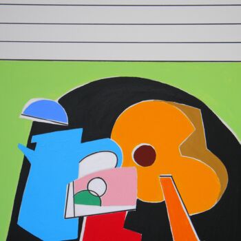 Painting titled "Pitcher, guitar and…" by Gabriele Donelli, Original Artwork, Acrylic