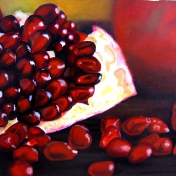 Painting titled "Pomegrant.jpeg" by Arezoo Tehrani, Original Artwork, Oil