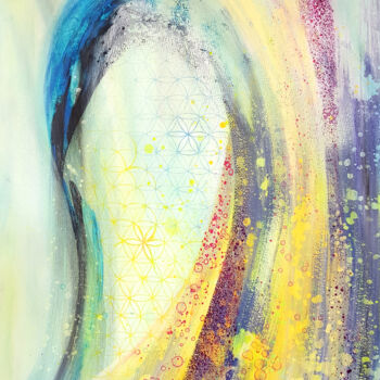 Schilderij getiteld "flow of life" door Sabina Kiss, Origineel Kunstwerk, Acryl