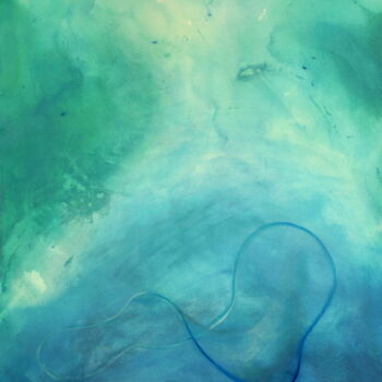 Schilderij getiteld "waterengel" door Sabina Kiss, Origineel Kunstwerk, Acryl