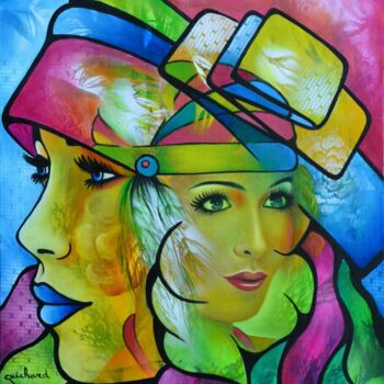 Peinture intitulée "Valentine" par Jeannette Guichard-Bunel, Œuvre d'art originale, Huile