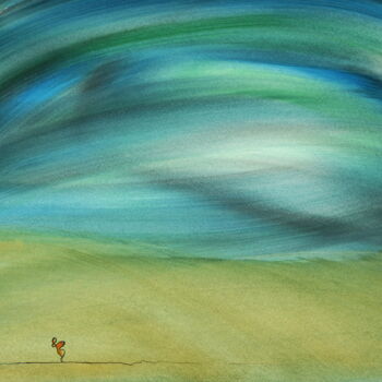 Schilderij getiteld "storm" door Sabina Kiss, Origineel Kunstwerk, Acryl