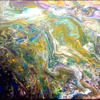 Ζωγραφική με τίτλο "Vue du ciel" από Emma Laroche, Αυθεντικά έργα τέχνης, Ακρυλικό