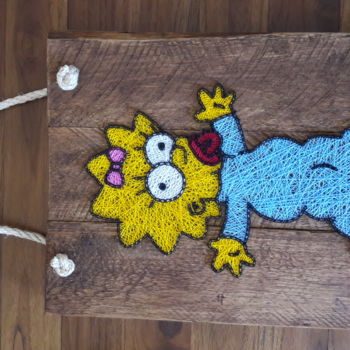 Painting titled "Quadro String Art S…" by Studio F, Original Artwork