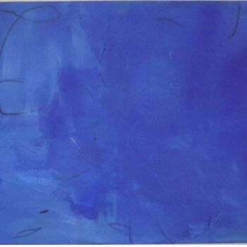 Painting titled "Infiniment bleu" by Alder, Original Artwork, Acrylic