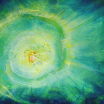 Schilderij getiteld "spirale energie" door Sabina Kiss, Origineel Kunstwerk, Acryl