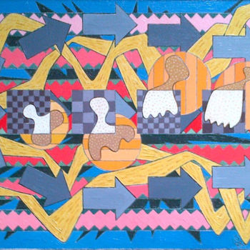 Malerei mit dem Titel "Orchestrated Develo…" von Gerald Shepherd F.F.P.S., Original-Kunstwerk, Öl