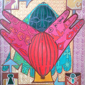 Schilderij getiteld "A Young Girl Meets…" door Gerald Shepherd F.F.P.S., Origineel Kunstwerk, Olie