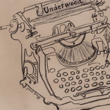 Drawing titled "My No. 5 1911 Under…" by Janel Bragg, Original Artwork, Charcoal