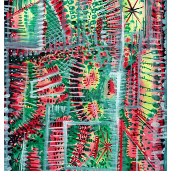 Painting titled "abst-24" by Jeff, Original Artwork, Watercolor