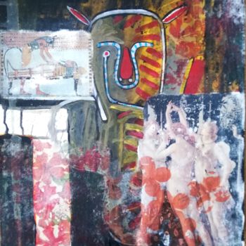Painting titled "UnFaced-46x38" by Baptiste Vanweydeveldt, Original Artwork, Acrylic