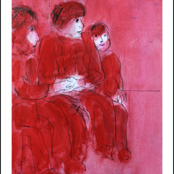 Peinture intitulée "AU CIRQUE" par Jean Mirre, Œuvre d'art originale, Huile