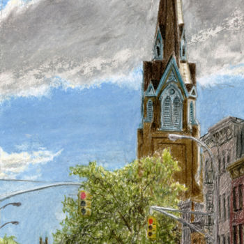 Painting titled "Court Street, Cobbl…" by Jim Fischer, Original Artwork