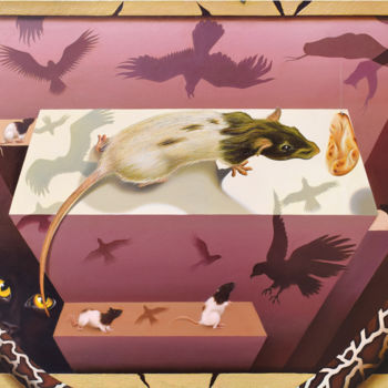Painting titled "LIFE CYCLE" by G.Gupta, Original Artwork, Oil