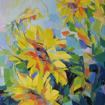 Painting titled "Tournesols" by Anastasiia Schull, Original Artwork, Oil