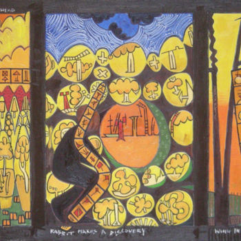 Painting titled "Three Episodes From…" by Gerald Shepherd F.F.P.S., Original Artwork, Oil