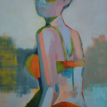 Pittura intitolato "Girl in swimsuit.jpg" da Pannochki.Art, Opera d'arte originale, Olio