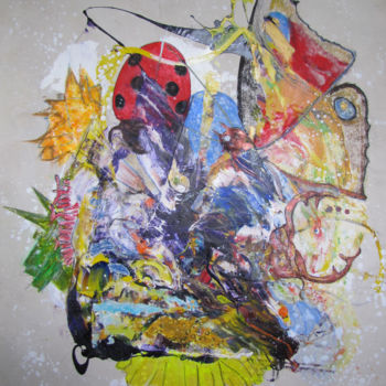 Painting titled "Life of Grass, Inse…" by Dmitri Matkovsky, Original Artwork, Acrylic