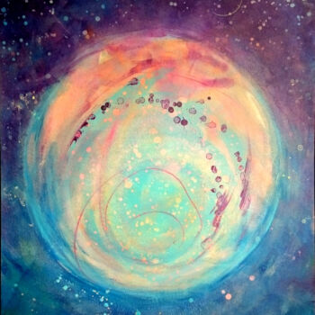 Schilderij getiteld "re-birthing" door Sabina Kiss, Origineel Kunstwerk, Acryl