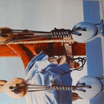 Pittura intitolato "vieux greement" da Catherine Morvan, Opera d'arte originale