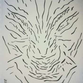 Tekening getiteld "cat-person-180808-a…" door Pertti Matikainen, Origineel Kunstwerk, Marker
