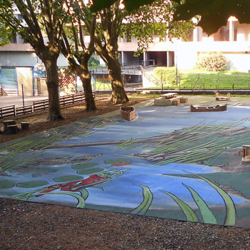Installation intitulée "ANAMORPHOSE - Greno…" par Nessé, Œuvre d'art originale, Acrylique