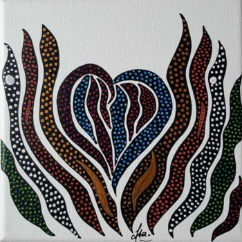 Malerei mit dem Titel "Bella" von Isabelle Courbin, Original-Kunstwerk, Acryl