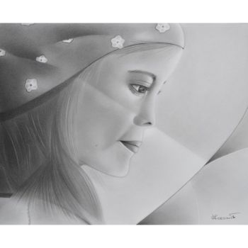 Drawing titled "The dreamer" by Edith Hersant, Original Artwork