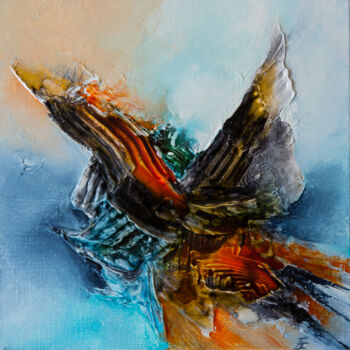 Painting titled "Chimeara" by Françoise Dugourd-Caput, Original Artwork, Acrylic Mounted on Wood Stretcher frame