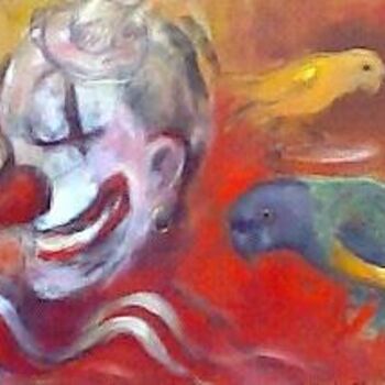 Painting titled "Ararajuba" by Aldo Luiz De Paula Fonseca, Original Artwork, Oil