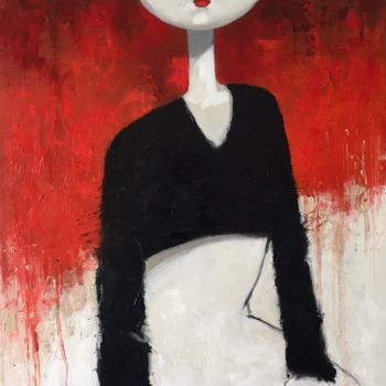 Painting titled "Niña mujer" by Cesar Ayllón, Original Artwork