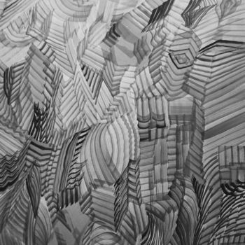 「光速」というタイトルの絵画 朝乐门によって, オリジナルのアートワーク, グラファイト