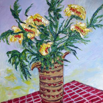 Malerei mit dem Titel "BOUQUET EXOTIQUE" von Nicodi, Original-Kunstwerk, Öl