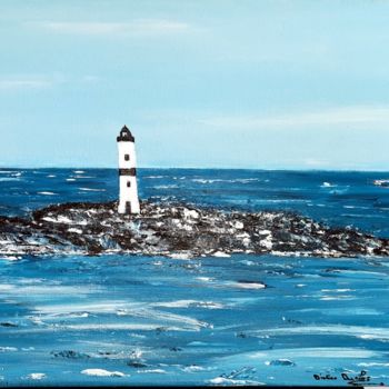 Peinture intitulée "Le phare et les goé…" par Didier Duclos, Œuvre d'art originale, Acrylique